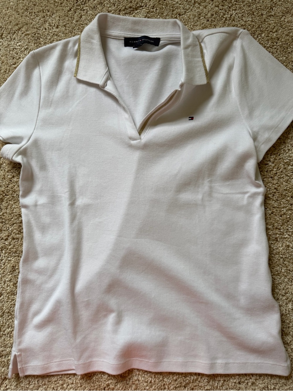 Nautica Green & White Striped Boatneck Top with White Jeans, two TH Polo tops - Picture 6 of 16